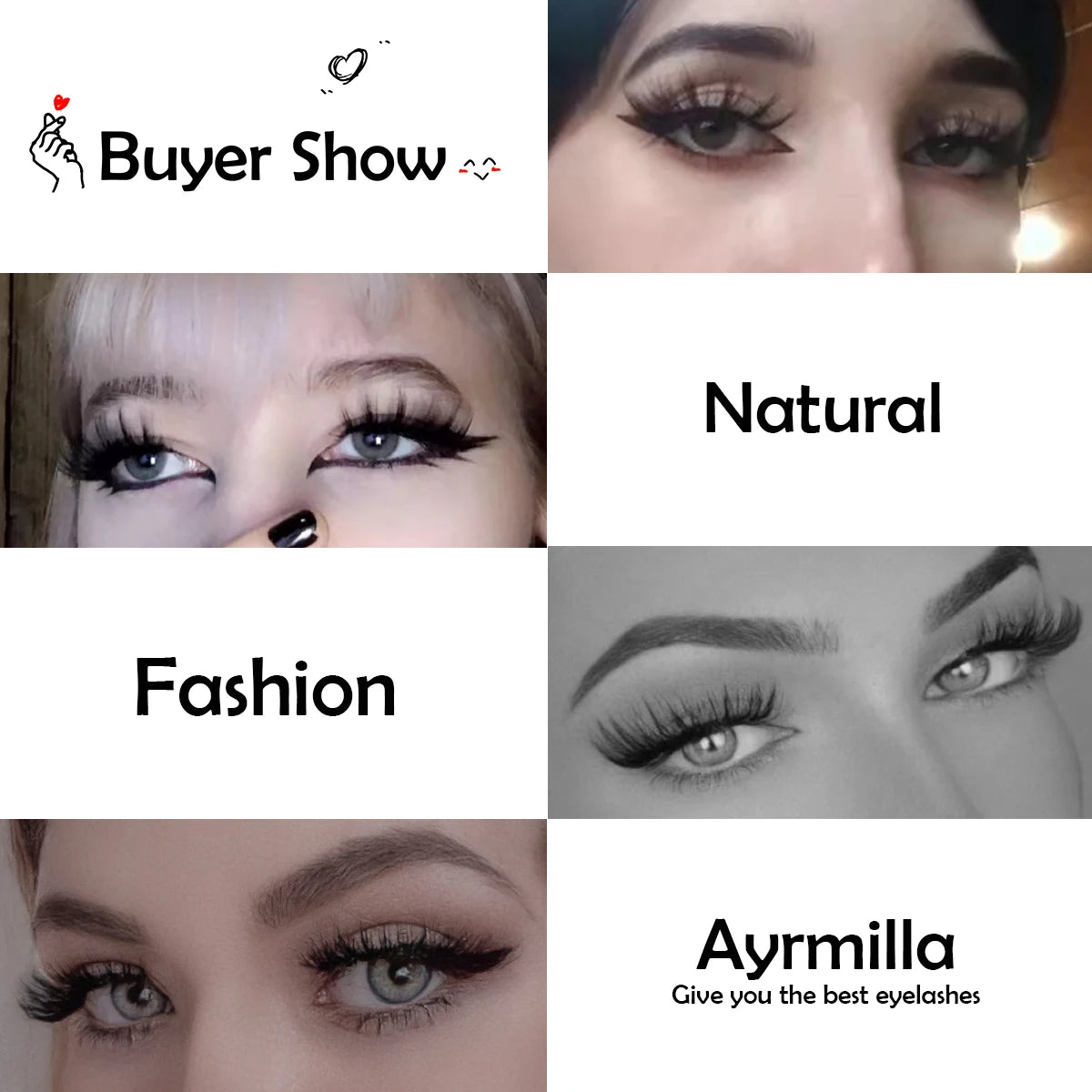 Lot de 5 à 20 Paires – Faux Cils 3D AYRMILLA Effet Vison | Volume Intense & Réutilisables - Blinksy